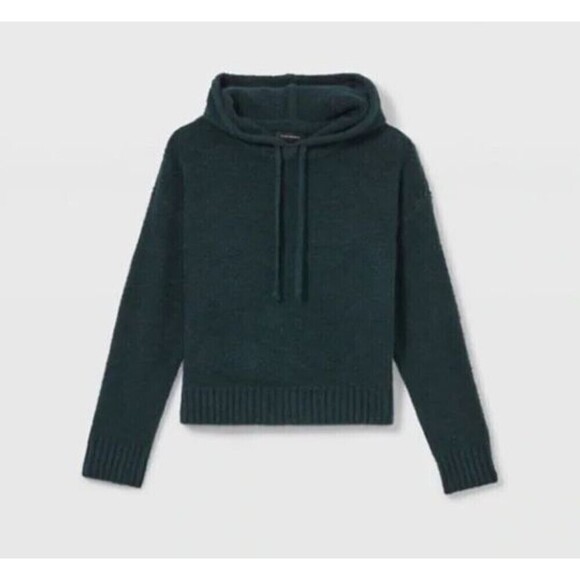CLUB MONACO Boucle Hoodie Cozy Luxe Loungewear XS Forrest Green - Picture 4 of 9